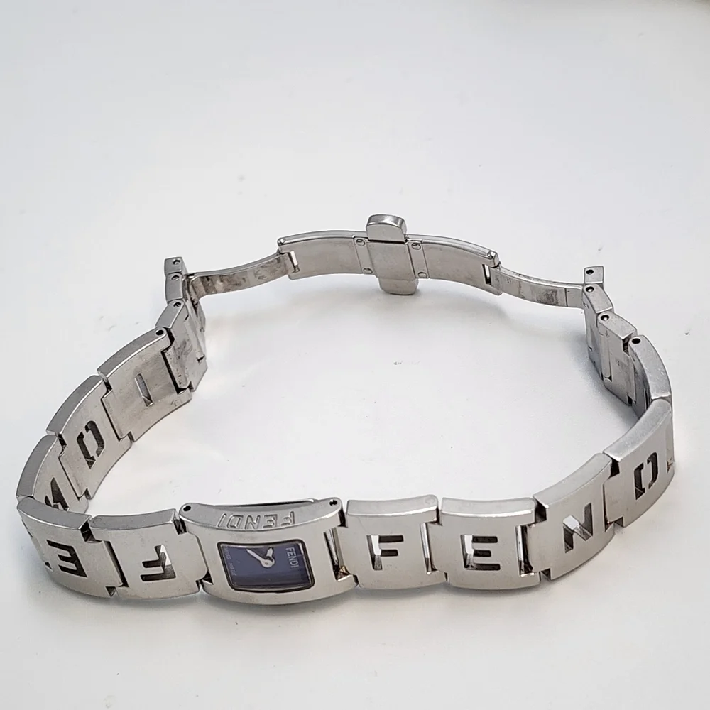 FENDI Woman's 3150L Stainless Watch With Blue Face
